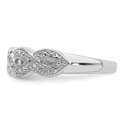 Sterling Silver Rhodium Plated Diamond Ring - 29