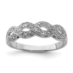 Sterling Silver Rhodium Plated Diamond Ring - 29
