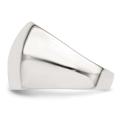 Sterling Silver Polished Cigar-band Ring - 3