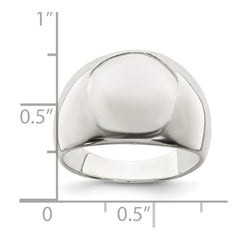 Sterling Silver Polished Cigar-band Ring - 3