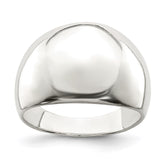 Sterling Silver Polished Cigar-band Ring - 3