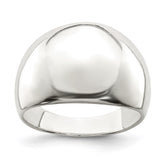 Sterling Silver Polished Cigar-band Ring - 2