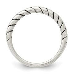 Sterling Silver Stackable Twist Ring - 3