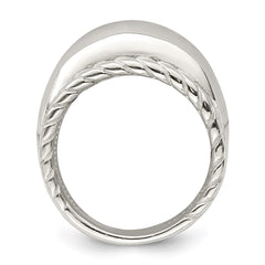 Sterling Silver Twisted Dome Ring - 3
