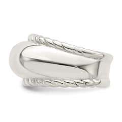 Sterling Silver Twisted Dome Ring - 3