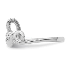Sterling Silver Rhodium Plated Diamond LOVE Ring - 6
