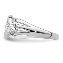 Sterling Silver Rhodium Plated Diamond Ring - 24