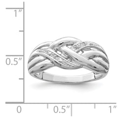 Sterling Silver Rhodium Plated Diamond Ring - 24