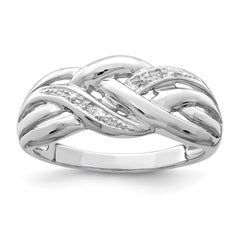 Sterling Silver Rhodium Plated Diamond Ring - 24