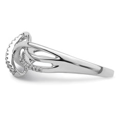 Sterling Silver Rhodium Plated Diamond Fashion Ring - 3