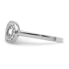 Sterling Silver Rhodium-plated CZ Infinity Ring - 14