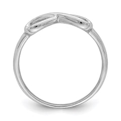 Sterling Silver Rhodium-plated Infinity Heart Ring - 2