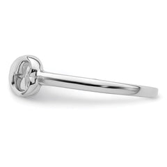 Sterling Silver Rhodium-plated Infinity Heart Ring - 2