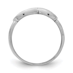 Sterling Silver Rhodium-plated Overlap Infinity Ring - 2