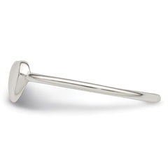 Sterling Silver Polished Heart Ring - 3
