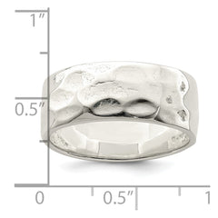 Sterling Silver Hammered Polished Ring