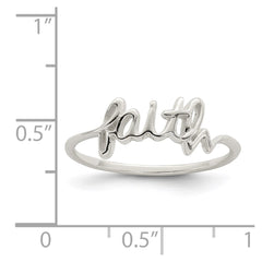 Sterling Silver Faith Ring - 3