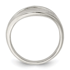 Sterling Silver Polished Wave Ring - 3