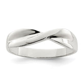 Sterling Silver Polished Twist Ring - 3