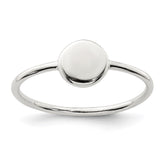 Sterling Silver Polished Circle Ring - 2