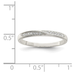 Sterling Silver CZ Ring - 17