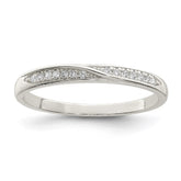 Sterling Silver CZ Ring - 17