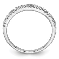 Sterling Silver Rhodium-plated Polished CZ Ring - 6