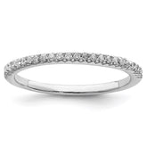 Sterling Silver Rhodium-plated Polished CZ Ring - 8
