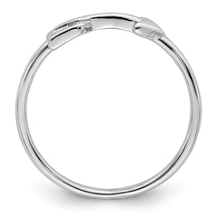 Sterling Silver Rhodium-plated Polished Arrow Ring - 3