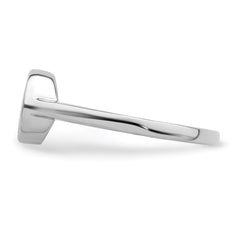 Sterling Silver Rhodium-plated Polished Round Synthetic Opal Ring - 3