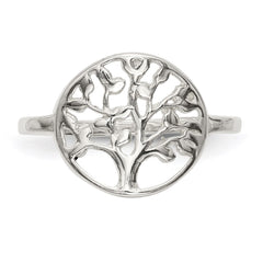 Sterling Silver Polished Tree Ring - 3