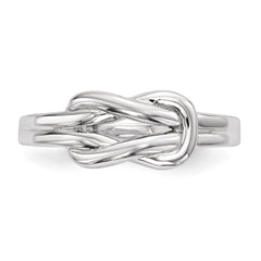 Sterling Silver Rhodium-plated Knot Ring - 2
