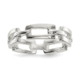 Sterling Silver Polished Fancy Link Ring - 3