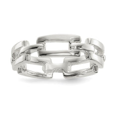 Sterling Silver Polished Fancy Link Ring - 2