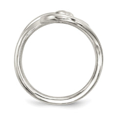 Sterling Silver Polished Fancy Swirl Ring - 2