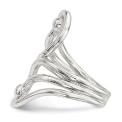 Sterling Silver Polished Fancy Swirl Ring - 2