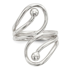 Sterling Silver Polished Fancy Swirl Ring - 2