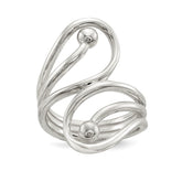 Sterling Silver Polished Fancy Swirl Ring - 2