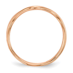 Sterling Silver Rose-tone 3-band Ring - 2