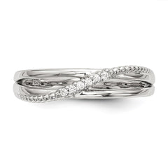 Sterling Silver CZ Ring - 45