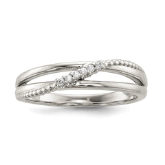 Sterling Silver CZ Ring - 21
