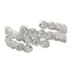 Sterling Silver CZ Ring - 28