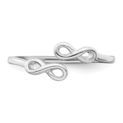Sterling Silver Rhodium Plated Infinity Ring - 2