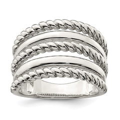 Sterling Silver Polished Fancy Ring - 3