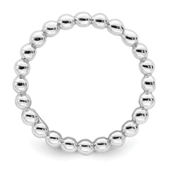 Sterling Silver Rhodium Plated Ring - 2