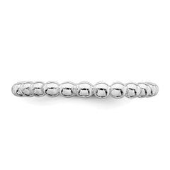 Sterling Silver Rhodium Plated Ring - 3