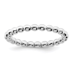 Sterling Silver Rhodium Plated Ring - 3
