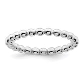 Sterling Silver Rhodium Plated Ring - 2