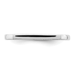 Sterling Silver Rhodium-plated Polished Bar Ring - 2
