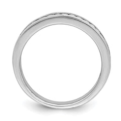Sterling Silver Rhodium Plated CZ Ring - 5